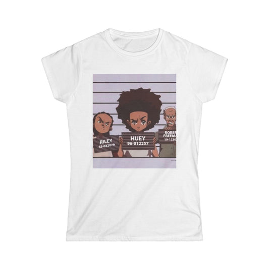 Huey Mugshot Graphic Tee — The Boondocks Crew Women’s T-Shirt